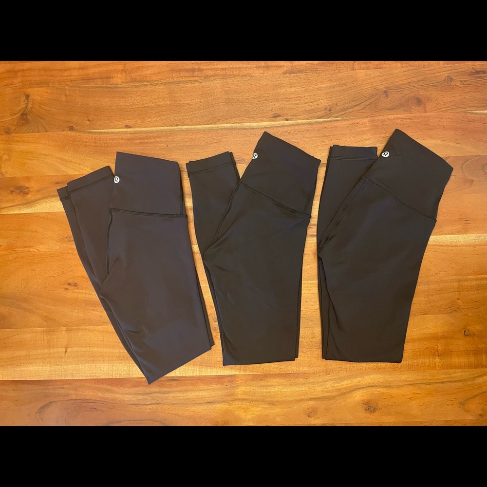 3 Pairs - Lululemon Wunder Train Everlux 25in Tights Black 2